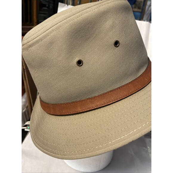 Vintage London Fog Mens Fedora Size Small 6 3/4 - 6 7/8 Tan USA Leather Band - Picture 5 of 10